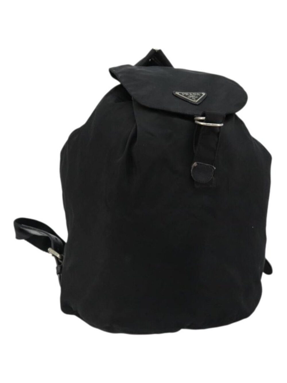 PRADA Backpack Nylon Silver Black